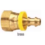 Female 37° JIC Swivel x Push-on Hose Barb Brass