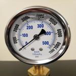 7,500 PSI 2.5'' liquid filled gauge