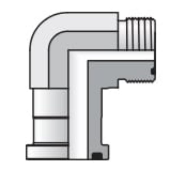 Picture of O-ring Face Seal, 37° Flare and Flareless Code 61 and 62 Flange Adapters - 16 LOEQ2-S