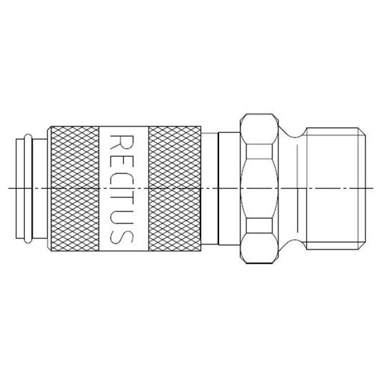 Picture of Quick Coupling, European Profile, ND 2.7 (Series 20) - 20KFAW10MPN