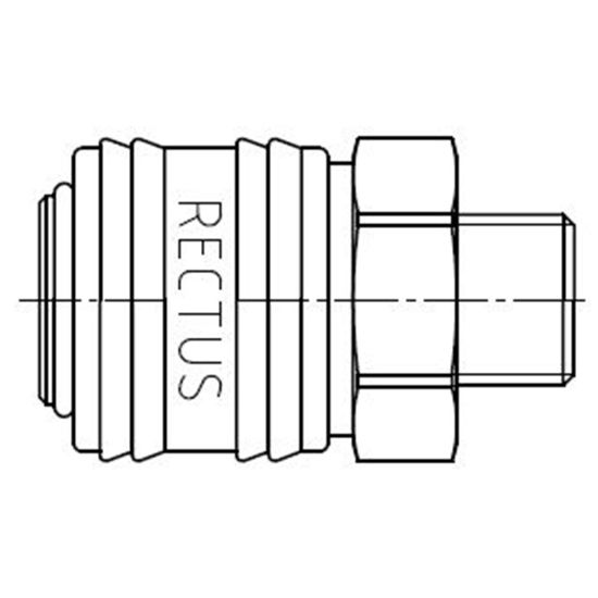 Picture of Quick Coupling, European Profile, ND 7.2 (Series 26) - 26KFAW17MPN