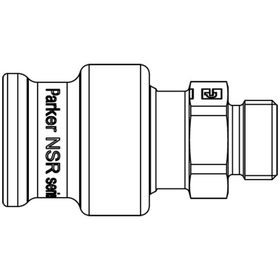 Picture of Dry Break Quick Connect Coupling - Series NSR - NSR-251-16MCL