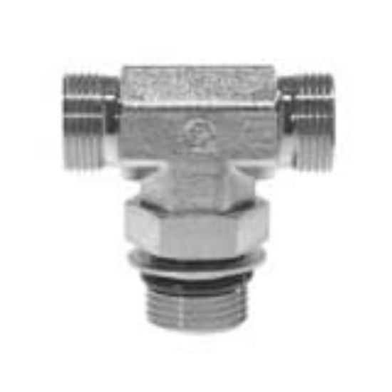 Picture of Ermeto DIN Locknut adjustable high pressure tube fittings - TEE08L7/16UNFCF